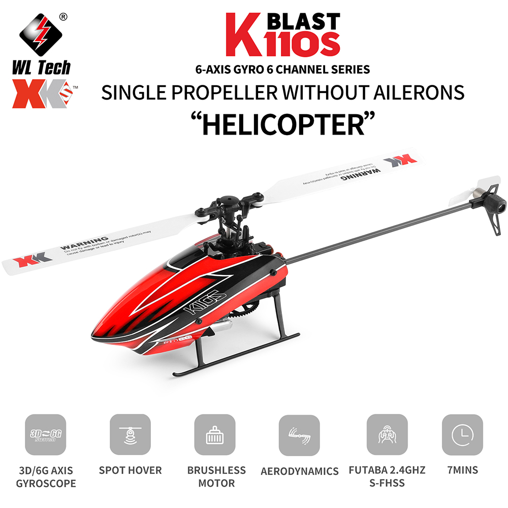 Rc Helicopter Gyro - Wltoys-Hélicoptère RC sans balais à palette